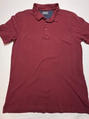 Peter Werth Short-Sleeve Polo in Burgundy